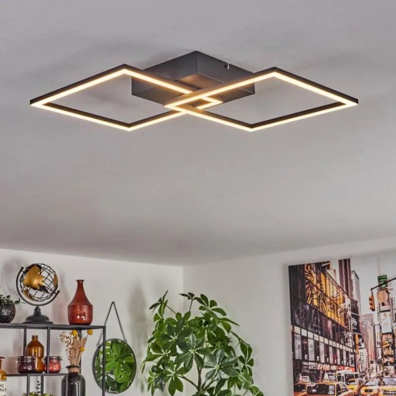 hofstein Plafonnier Obo LED Noir, 1 lumière