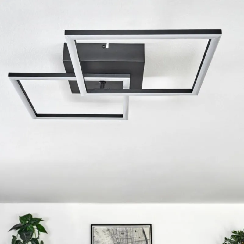 hofstein Plafonnier Obo LED Noir, 1 lumière