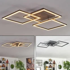 hofstein Plafonnier Obo LED Noir, 1 lumière