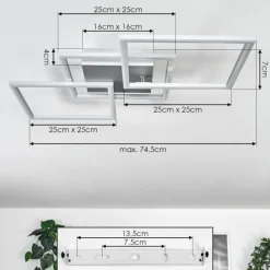 hofstein Plafonnier Obo LED Titane, 1 lumière