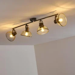 Lampes Vintages & Rétros-hofstein Plafonnier Oksevej Argenté, 4 lumières