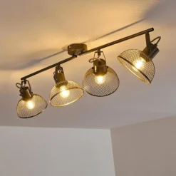 Lampes Vintages & Rétros-hofstein Plafonnier Oksevej Argenté, 4 lumières