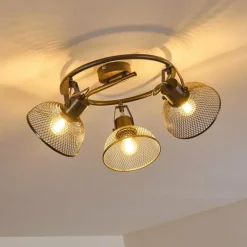 Lampes Vintages & Rétros-hofstein Plafonnier Oksevej Gris, 3 lumières