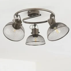 Lampes Vintages & Rétros-hofstein Plafonnier Oksevej Gris, 3 lumières