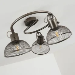 Lampes Vintages & Rétros-hofstein Plafonnier Oksevej Gris, 3 lumières