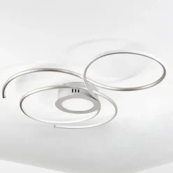 hofstein Plafonnier Olok LED Argenté, Blanc, 1 lumière, Télécommandes