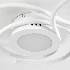 hofstein Plafonnier Olok LED Blanc, 1 lumière, Télécommandes