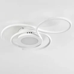 hofstein Plafonnier Olok LED Blanc, 1 lumière, Télécommandes