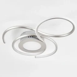 hofstein Plafonnier Olok LED Nickel mat, 1 lumière, Télécommandes