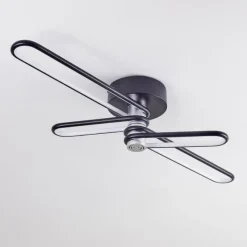 hofstein Plafonnier Olul LED Noir, Blanc, 2 lumières