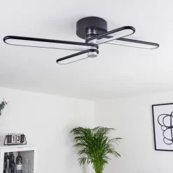 hofstein Plafonnier Olul LED Noir, Blanc, 2 lumières