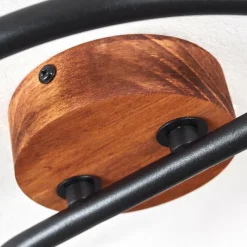 Lampes Vintages & Rétros-hofstein Plafonnier Omba Bois foncé, Noir, 3 lumières