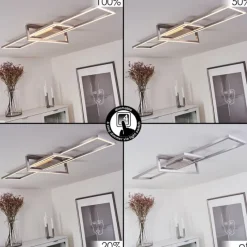 hofstein Plafonnier Omega LED Nickel mat, 1 lumière