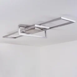 hofstein Plafonnier Omega LED Nickel mat, 1 lumière