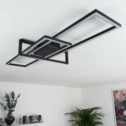 hofstein Plafonnier Omega LED Noir, 1 lumière