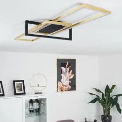 Lampes Dorées-hofstein Plafonnier Omega LED Noir, 1 lumière