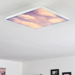 hofstein Plafonnier Onlaj LED Blanc, 1 lumière, Télécommandes