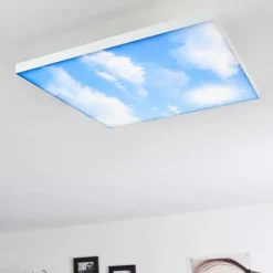 hofstein Plafonnier Onlaj LED Blanc, 1 lumière, Télécommandes