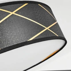 Lampes Dorées-hofstein Plafonnier Opatija LED Or, Noir, Blanc, 1 lumière