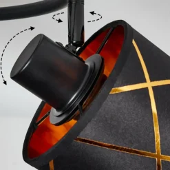 Lampes En Tissu-hofstein Plafonnier Opatija Noir, 3 lumières