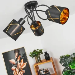 Lampes En Tissu-hofstein Plafonnier Opatija Noir, 3 lumières