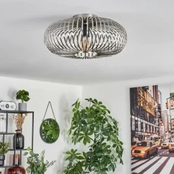 Lampes Industrielles-hofstein Plafonnier Oravi Argenté, 1 lumière