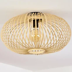 Style Boho-Chic-hofstein Plafonnier Oravi Bois clair, 1 lumière