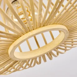 Style Boho-Chic-hofstein Plafonnier Oravi Bois clair, 1 lumière