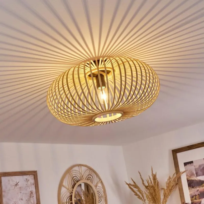 Style Boho-Chic-hofstein Plafonnier Oravi Bois clair, 1 lumière