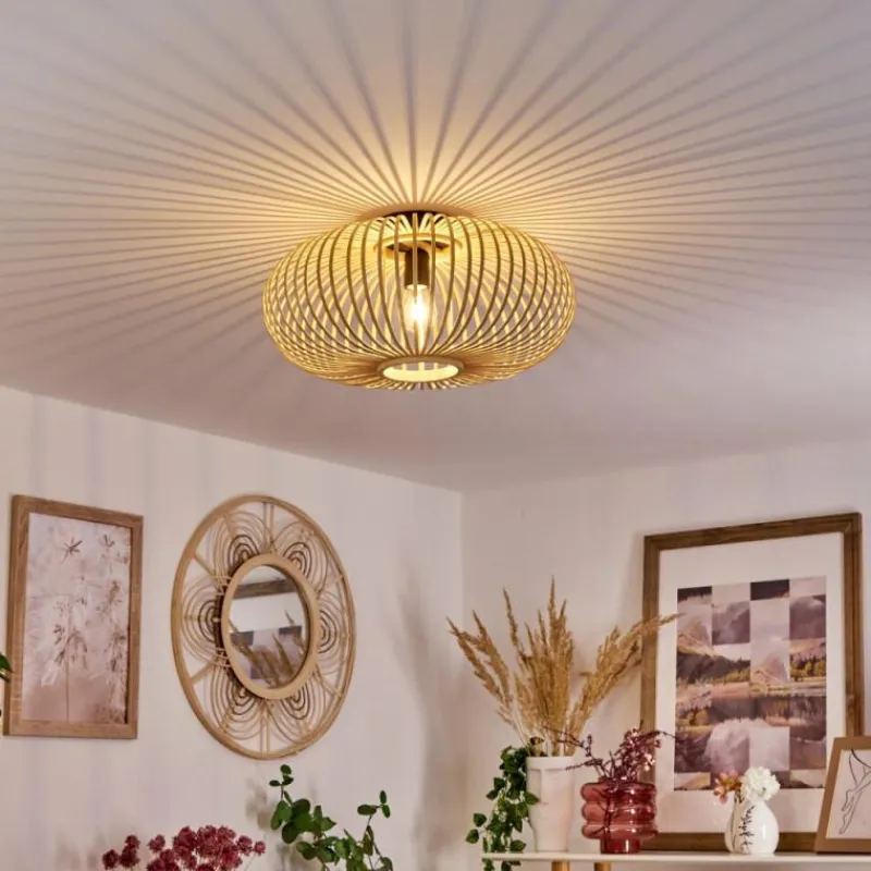 Style Boho-Chic-hofstein Plafonnier Oravi Bois clair, 1 lumière