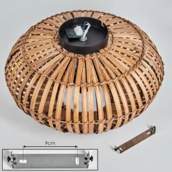 Luminaires Scandinaves-hofstein Plafonnier Oravi Brun foncé, Écru, Noir, 3 lumières