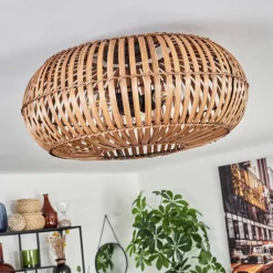 Luminaires Scandinaves-hofstein Plafonnier Oravi Brun foncé, Écru, Noir, 3 lumières