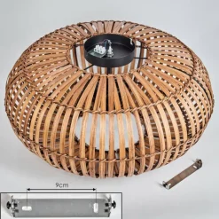 Luminaires Scandinaves-hofstein Plafonnier Oravi Brun foncé, Écru, Noir, 3 lumières