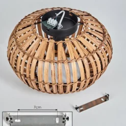 Luminaires Scandinaves-hofstein Plafonnier Oravi Brun foncé, Écru, Noir, 1 lumière