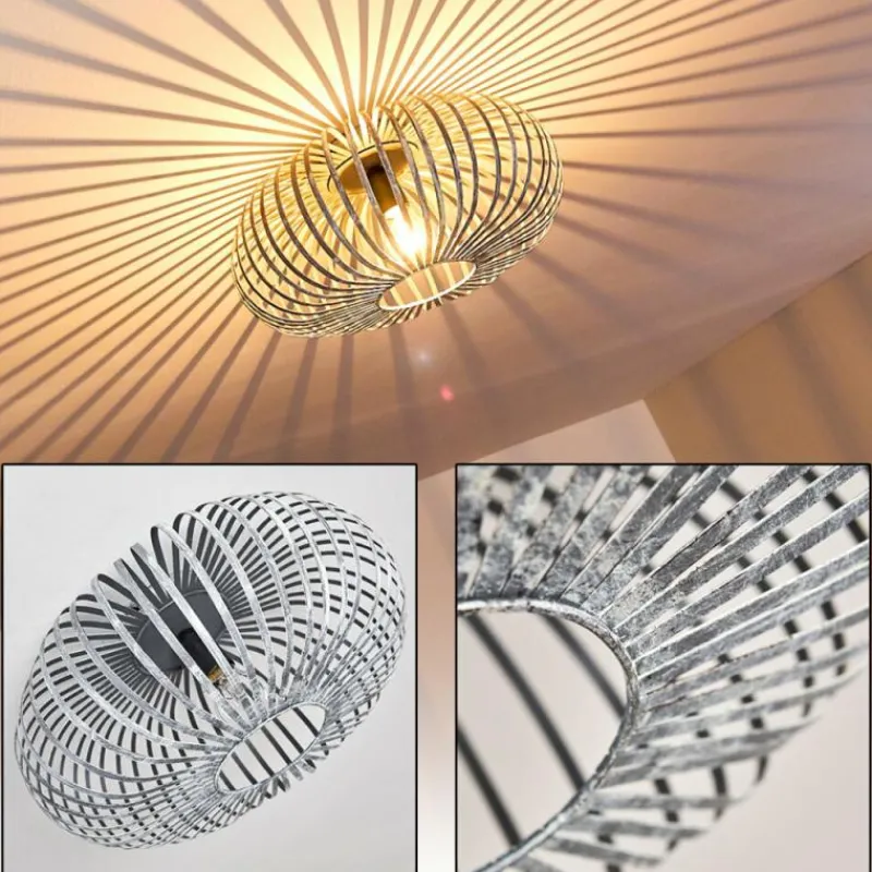 hofstein Plafonnier Oravi Gris, Argenté, 1 lumière