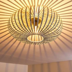 hofstein Plafonnier Oravi Gris, Argenté, 1 lumière