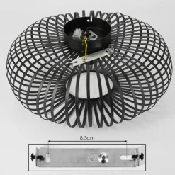 Style Boho-Chic-hofstein Plafonnier Oravi Noir, 1 lumière