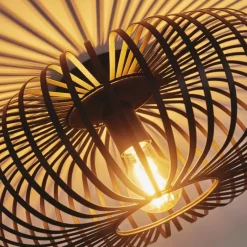 Style Boho-Chic-hofstein Plafonnier Oravi Noir, 1 lumière