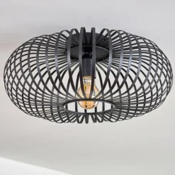 Style Boho-Chic-hofstein Plafonnier Oravi Noir, 1 lumière