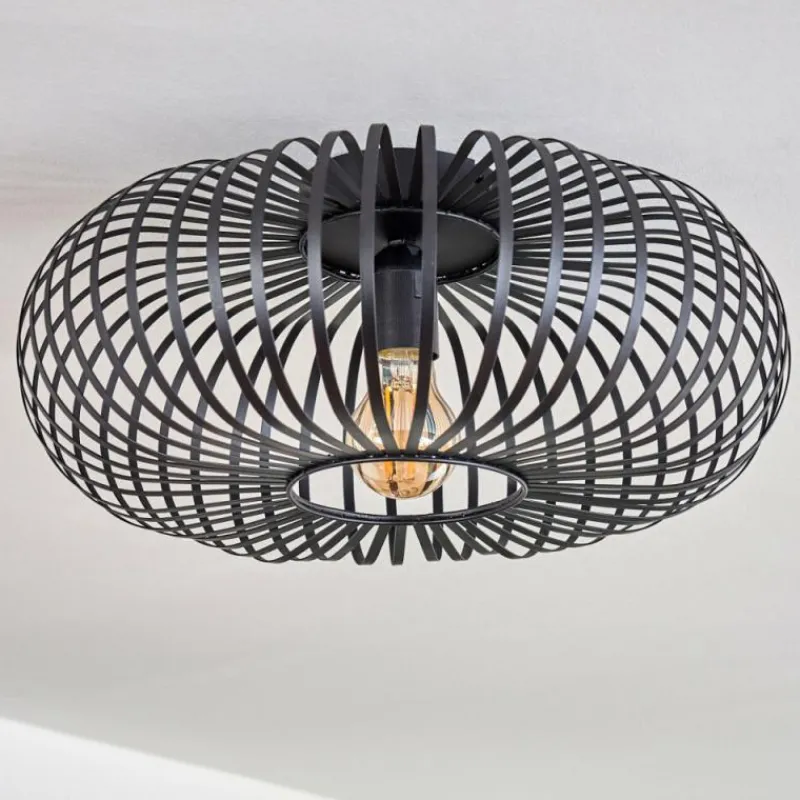Style Boho-Chic-hofstein Plafonnier Oravi Noir, 1 lumière