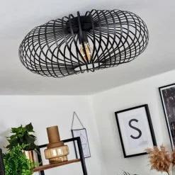 hofstein Plafonnier Oravi Noir, 1 lumière