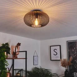 hofstein Plafonnier Oravi Noir, 1 lumière