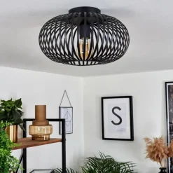 hofstein Plafonnier Oravi Noir, 1 lumière