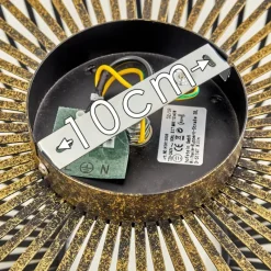 Lampes Dorées-hofstein Plafonnier Oravi Noir doré, 1 lumière