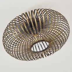 Lampes Dorées-hofstein Plafonnier Oravi Noir doré, 1 lumière