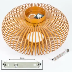 Lampes Industrielles-hofstein Plafonnier Oravi Ocre, 1 lumière