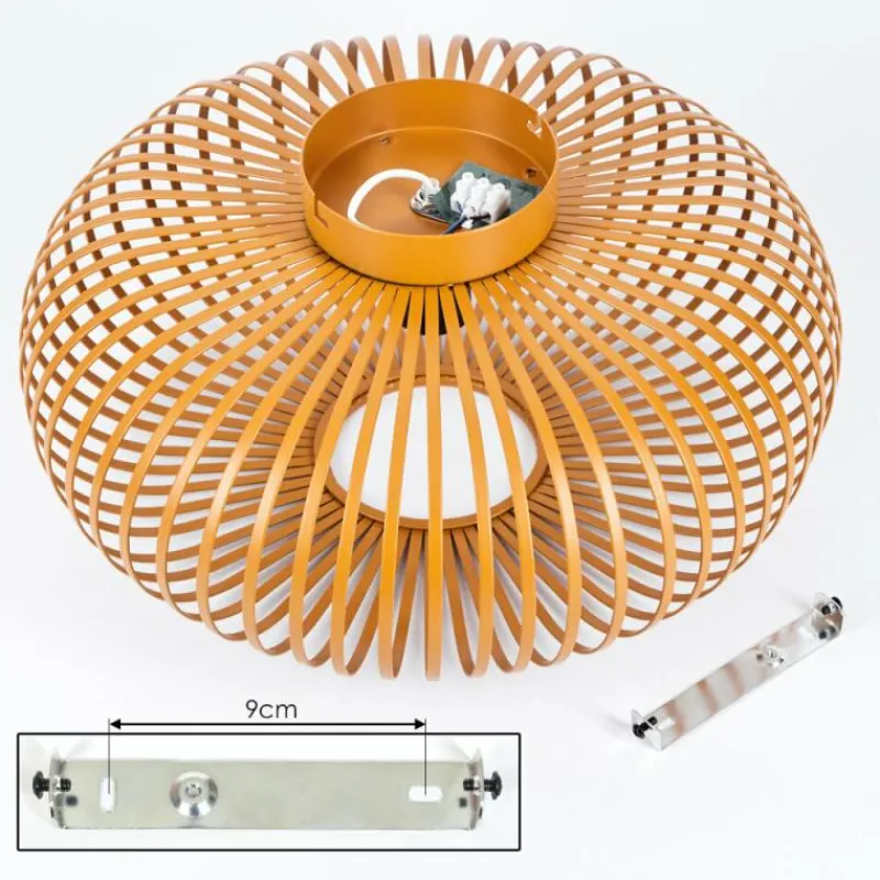 Lampes Industrielles-hofstein Plafonnier Oravi Ocre, 1 lumière