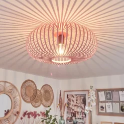 Lampes Industrielles-hofstein Plafonnier Oravi Rose, 1 lumière