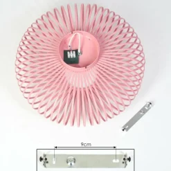 Lampes Industrielles-hofstein Plafonnier Oravi Rose, 1 lumière