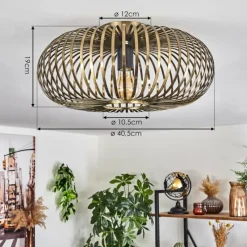 hofstein Plafonnier Oravi Vieux laiton, 1 lumière* Plafonniers